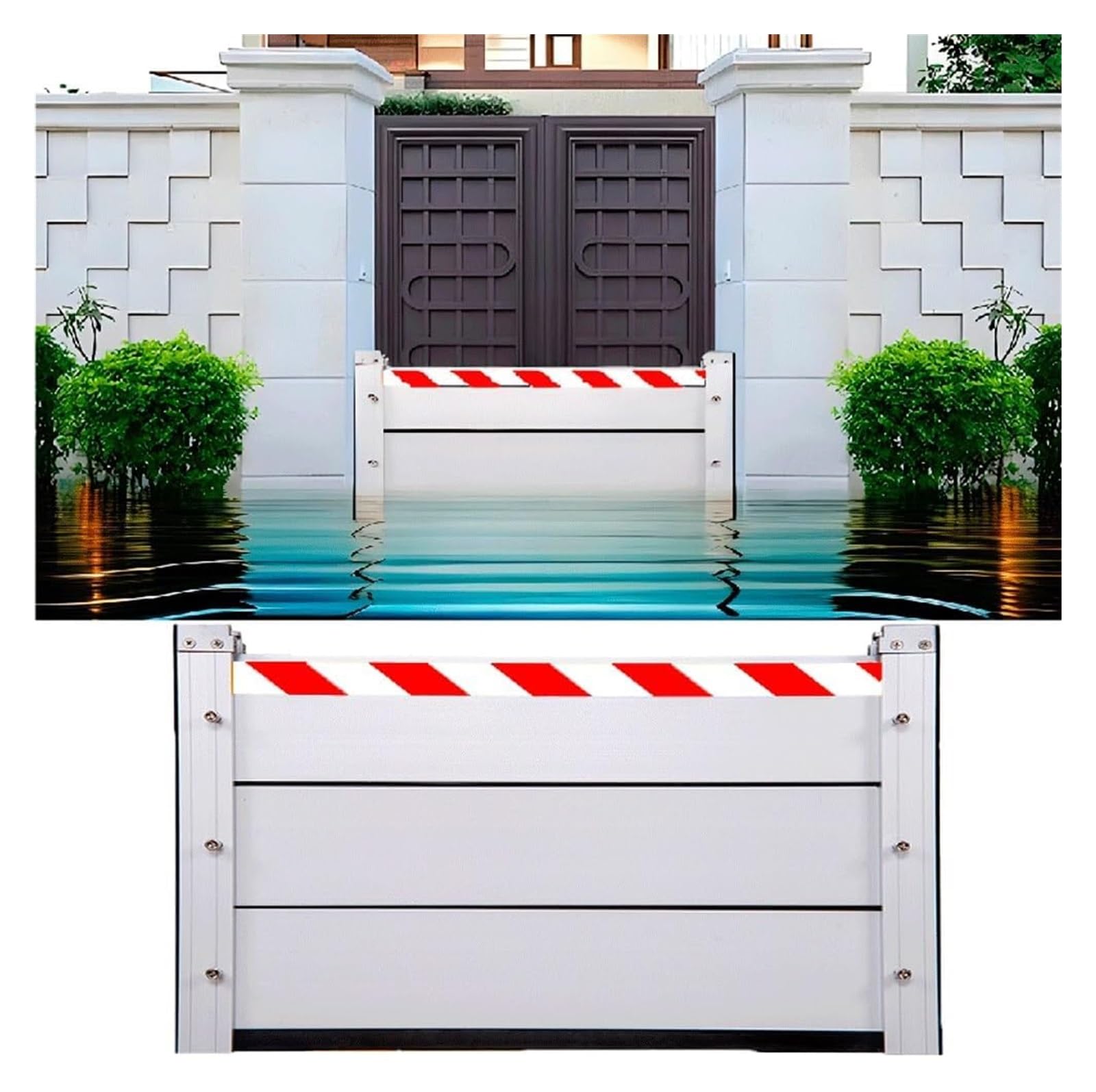 Barrière anti-inondation pour stopper les infiltrations sous la porte de garage 95x20cm