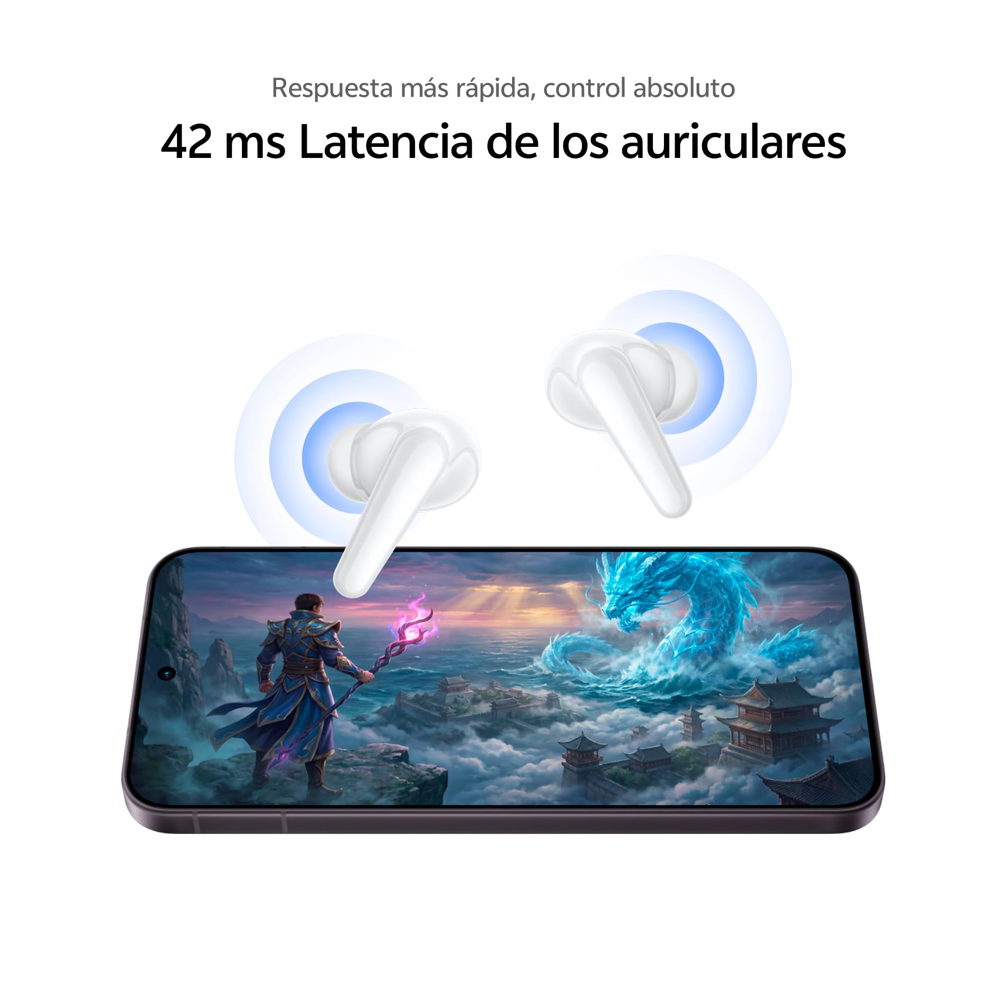Vivo Buds Pro, Auriculares inalámbricos Bluetooth, cancelación de Ruido adaptativa con IA de 55 dB, duración de la batería de 55 Horas, Audio Espacial, conexión Dual BT 6.1, Resistencia al Agua IP54