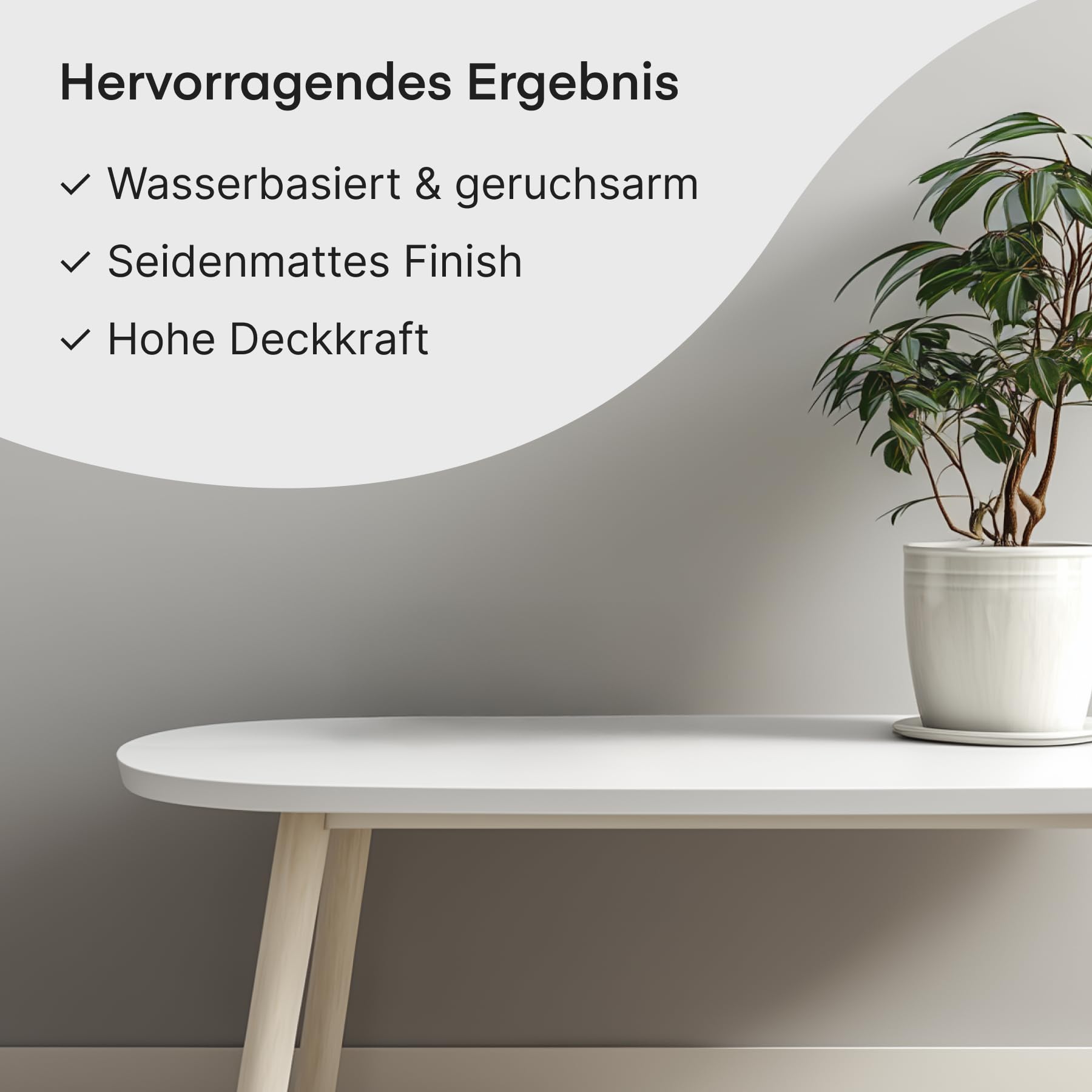 Grundmann Weisslack - 3 Kg - RAL 9016 Verkehrsweiss - Seidenmatt - 4in1 Grundierung & Decklack - Premium Weißlack - Hohe Beständigkeit & Deckkraft - Holz, Metall, Kunststoff