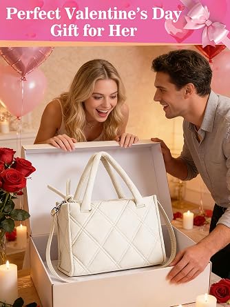 Apipi Lightweight Puffer Tote Bag for Women - 12 x 16 Large Work Tote with Multiple Compartments for Work