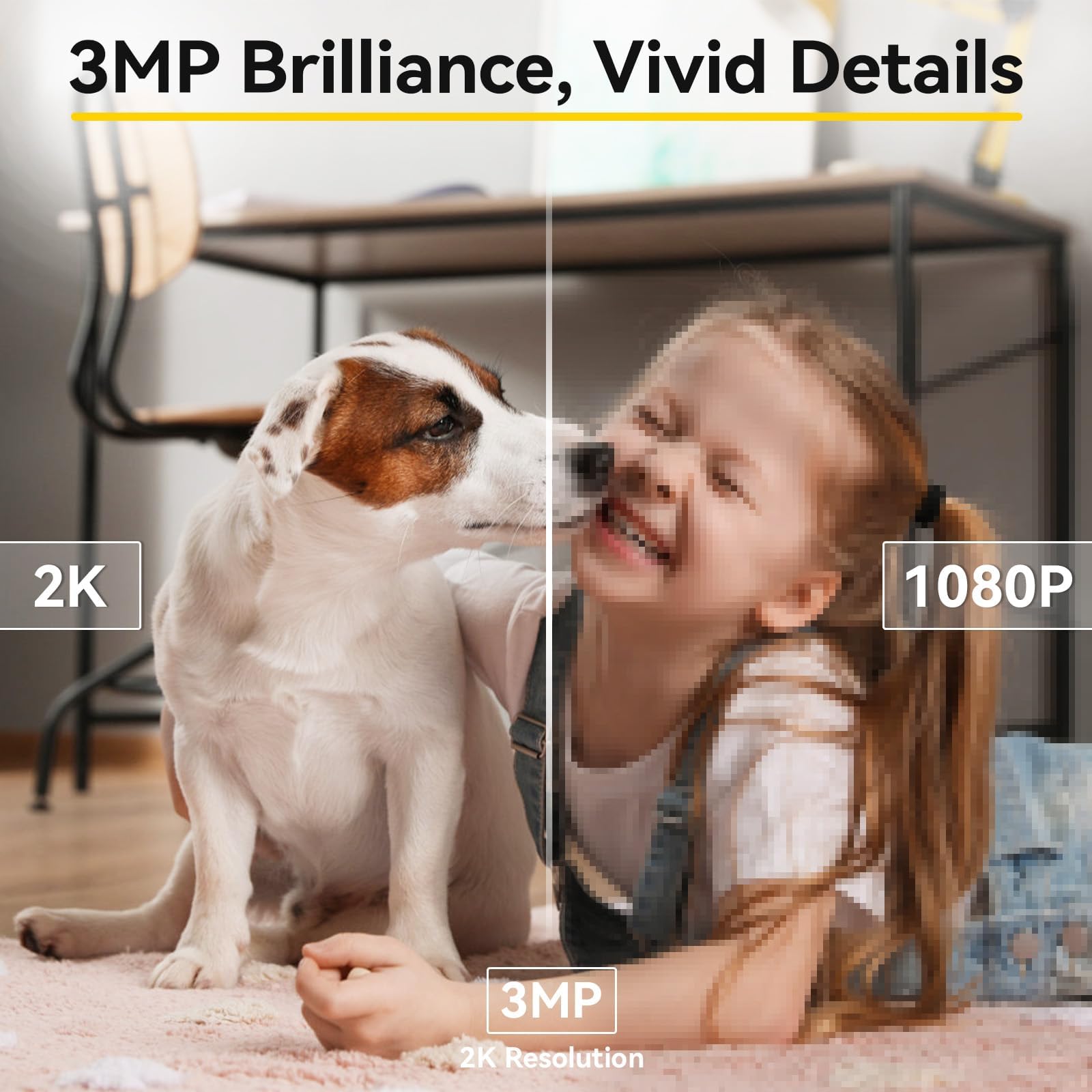 BoyKeep Caméra 2K pour Chien avec Application pour téléphone, détection de Mouvement et Suivi, Audio bidirectionnel, 5G/2,4 GHz, WiFi/Bluetooth 12 Secondes, Stockage en Nuage Gratuit, Version