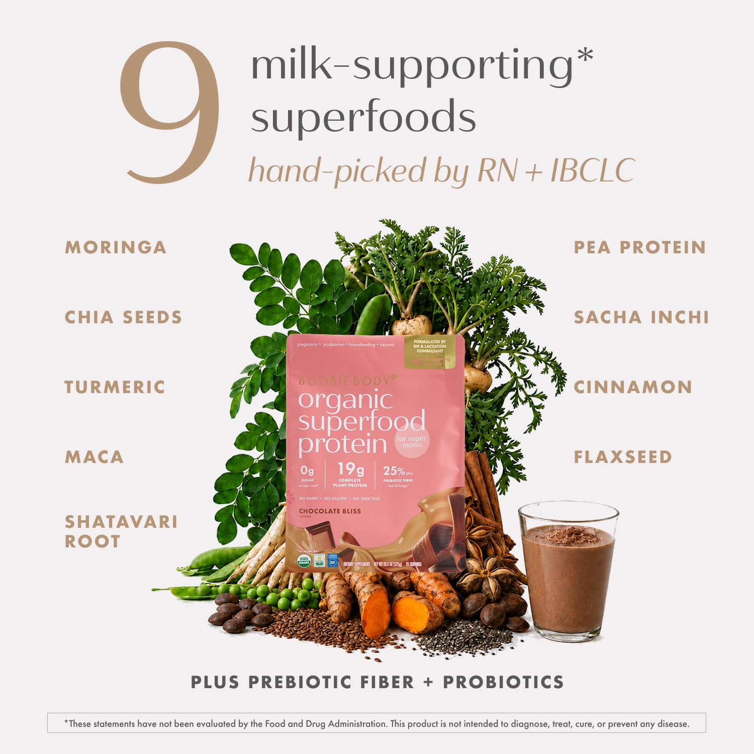 Boobie Body Pregnancy & Postpartum Protein Shake - Chocolate Bliss 15 Svgs — Amazon image 4