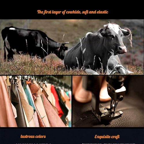 Miniatura 4 de Red Rain Funda de Volante de Cuero Negro Funda de Volante de Cuero de Vaca Cuero Genuino Funda de Volante para BMW Tamaño Universal M / 15 pulgadas