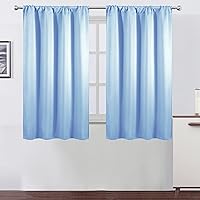 Vista 132 de LEMOMO Cortinas opacas de 42 x 84 pulgadas, juego de 2 paneles de cortinas con aislamiento térmico para oscurecer la habitación, cortinas