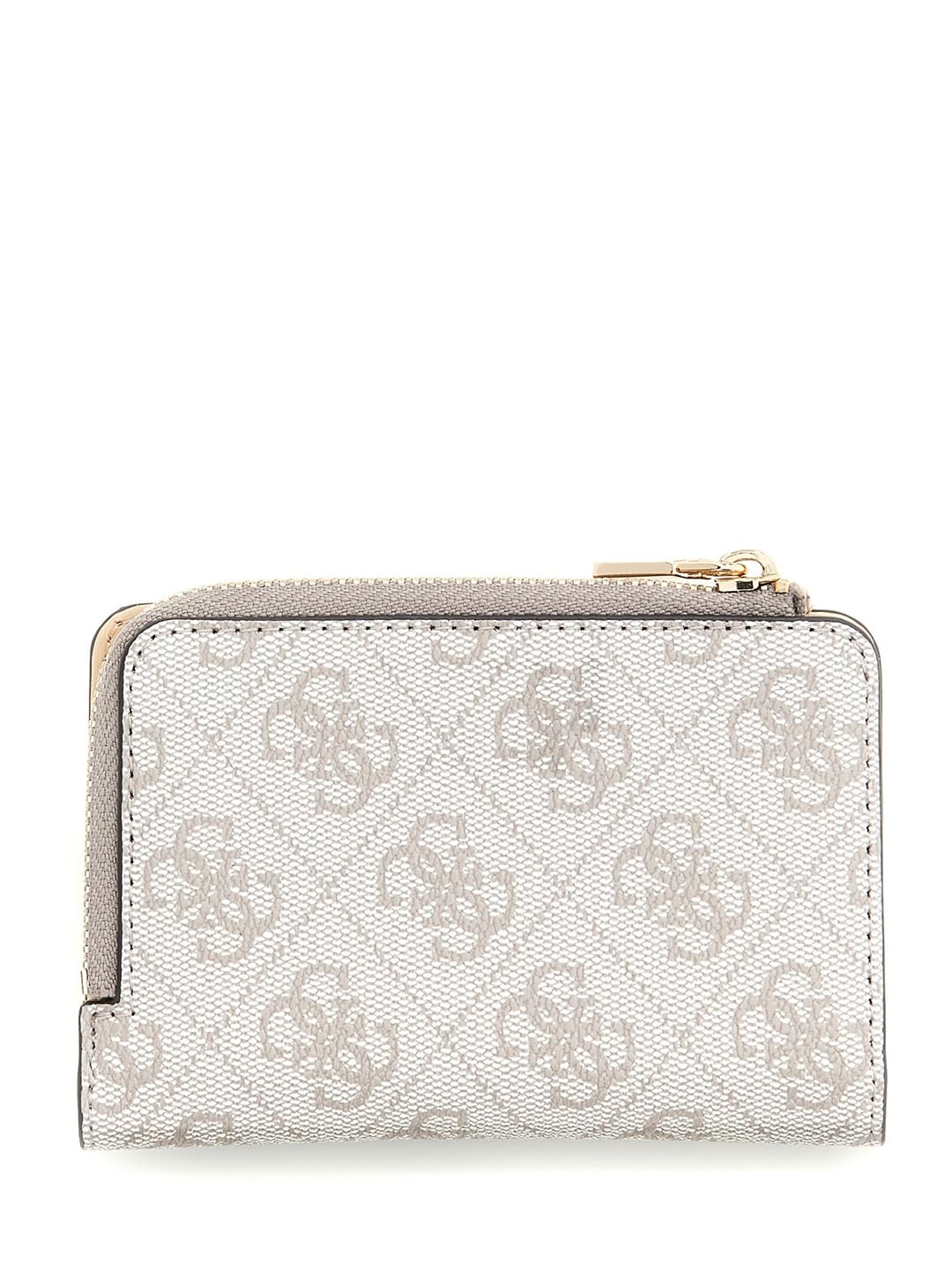 GUESS portafoglio Laurel II SLG Zip Around Card Case Dark Taupe Logo grigio talpa