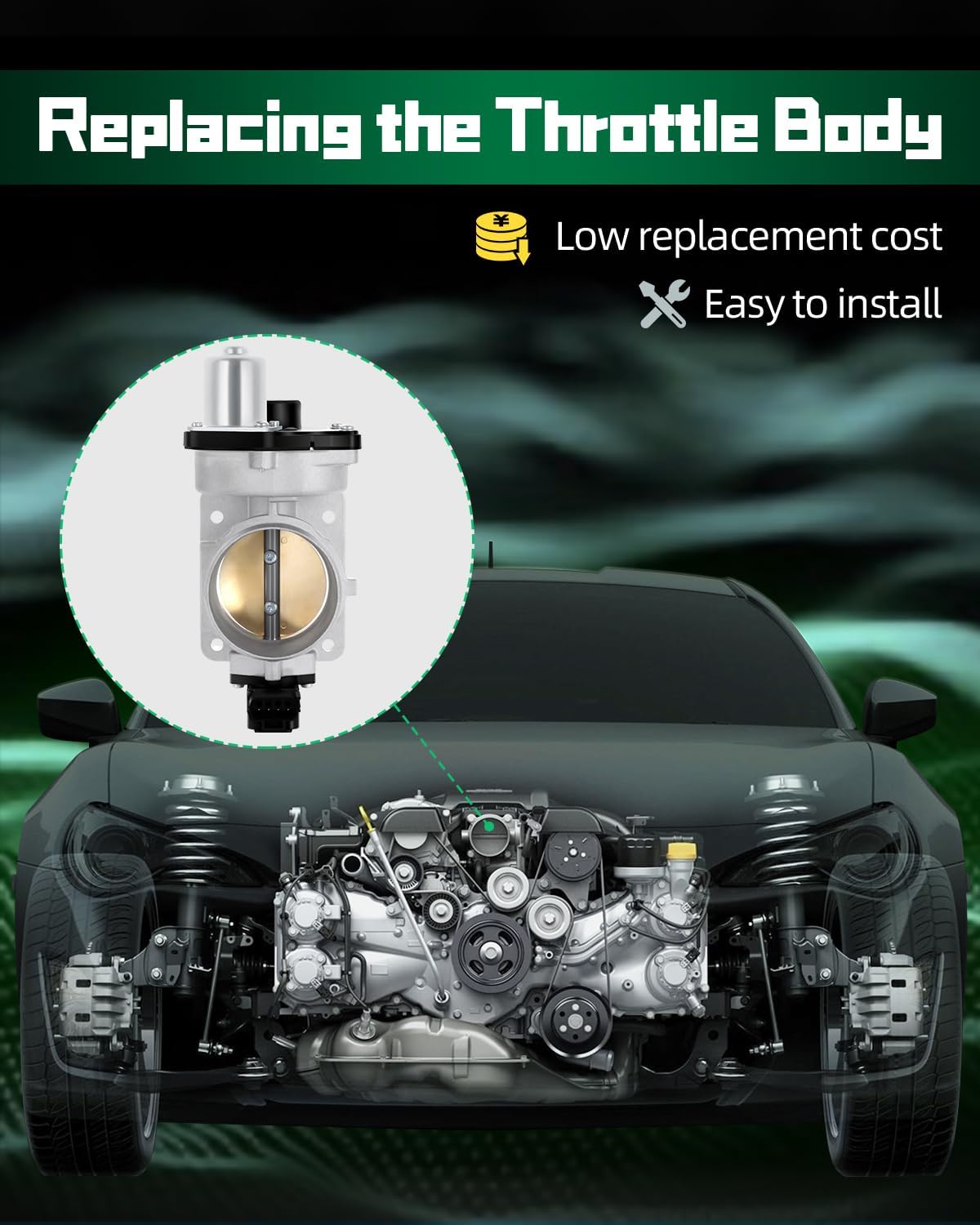 SCITOO Throttle body 67-6000 Automotive throttle Fit for for Ford for Explorer 4.0l 2004-2010, for Ford for Mustang 4.0l 2006-2010, for Ford for F-150 4.6l 2005-2006