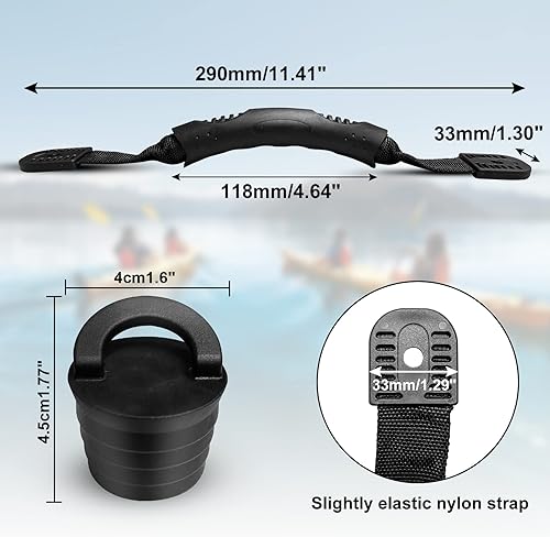 Miniatura 2 de TEANTECH Kayak Carry Handles Canoe Boat Side Mount Kayaking Carrying Handle Replacement Accessory for Kayaks Canoe Boat Suitcase Luggage etc