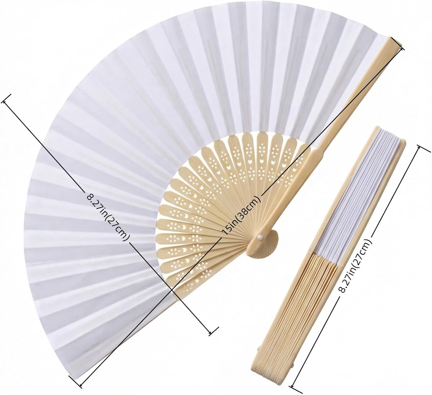 30-Piece Handheld Folding Paper Fans, Chinese Retro Fans, Plastic Material, Not Easy to Break, Suitable for Dance, Performances, Decoration, Weddings, Parties, and Gifts