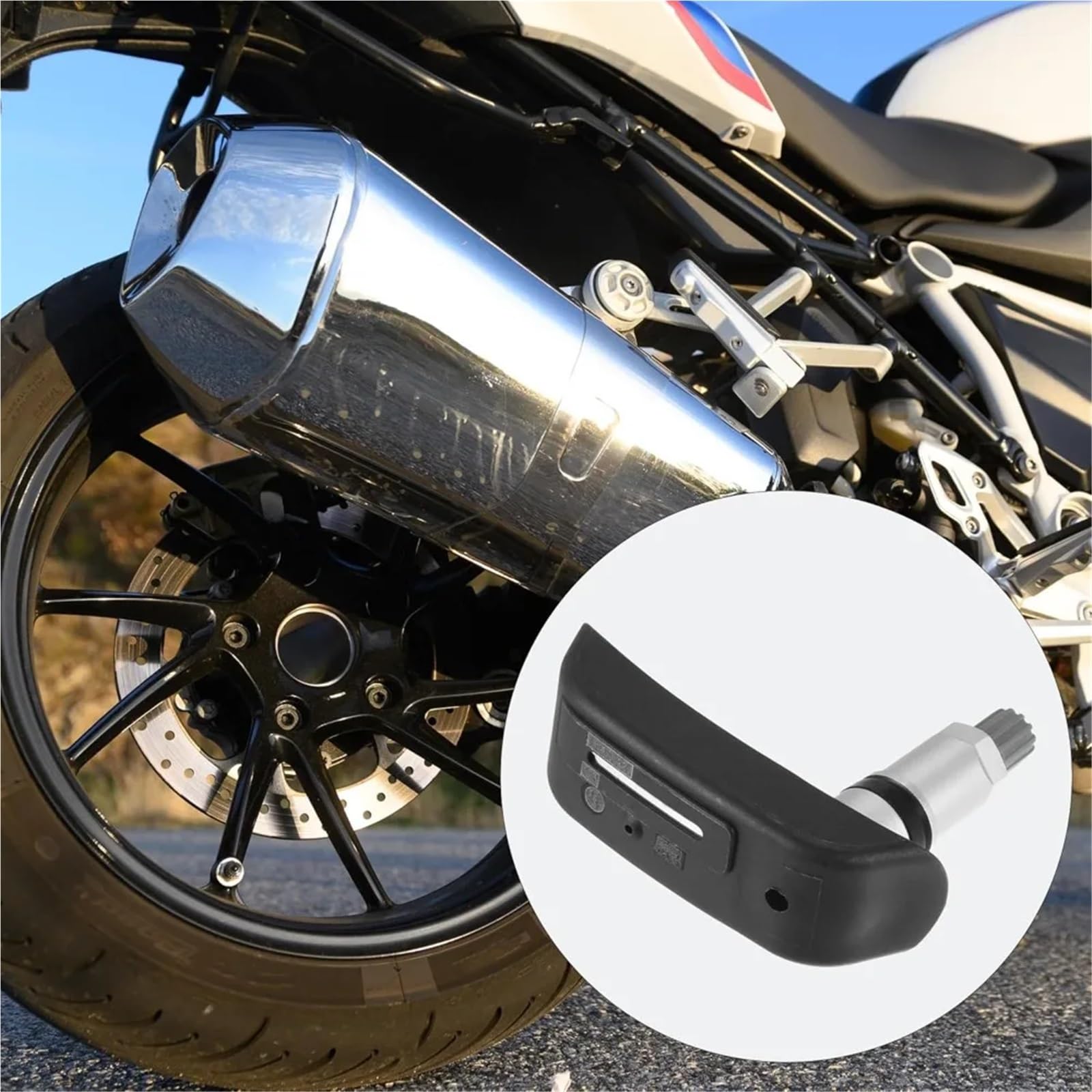 Sensore Di Pressione Dei Pneumatici 1/4PCS Sensore di Pressione Dei Pneumatici Anteriore/Posteriore per Moto Per BMW R 1200 S ST RT GS GSA 36318532731 installare(1pc)