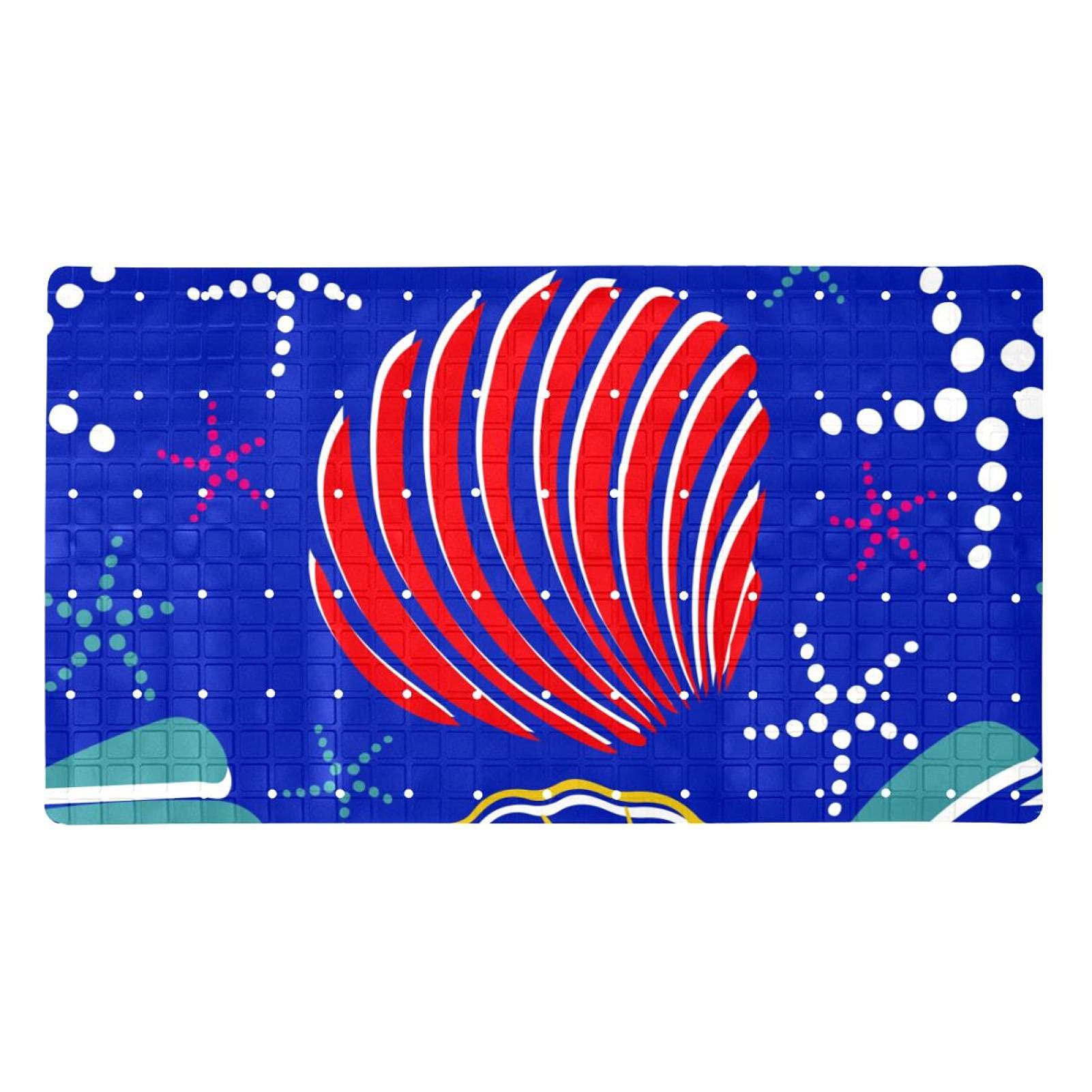 Tapis de bain coquillage festonné océan au design élégant et durable