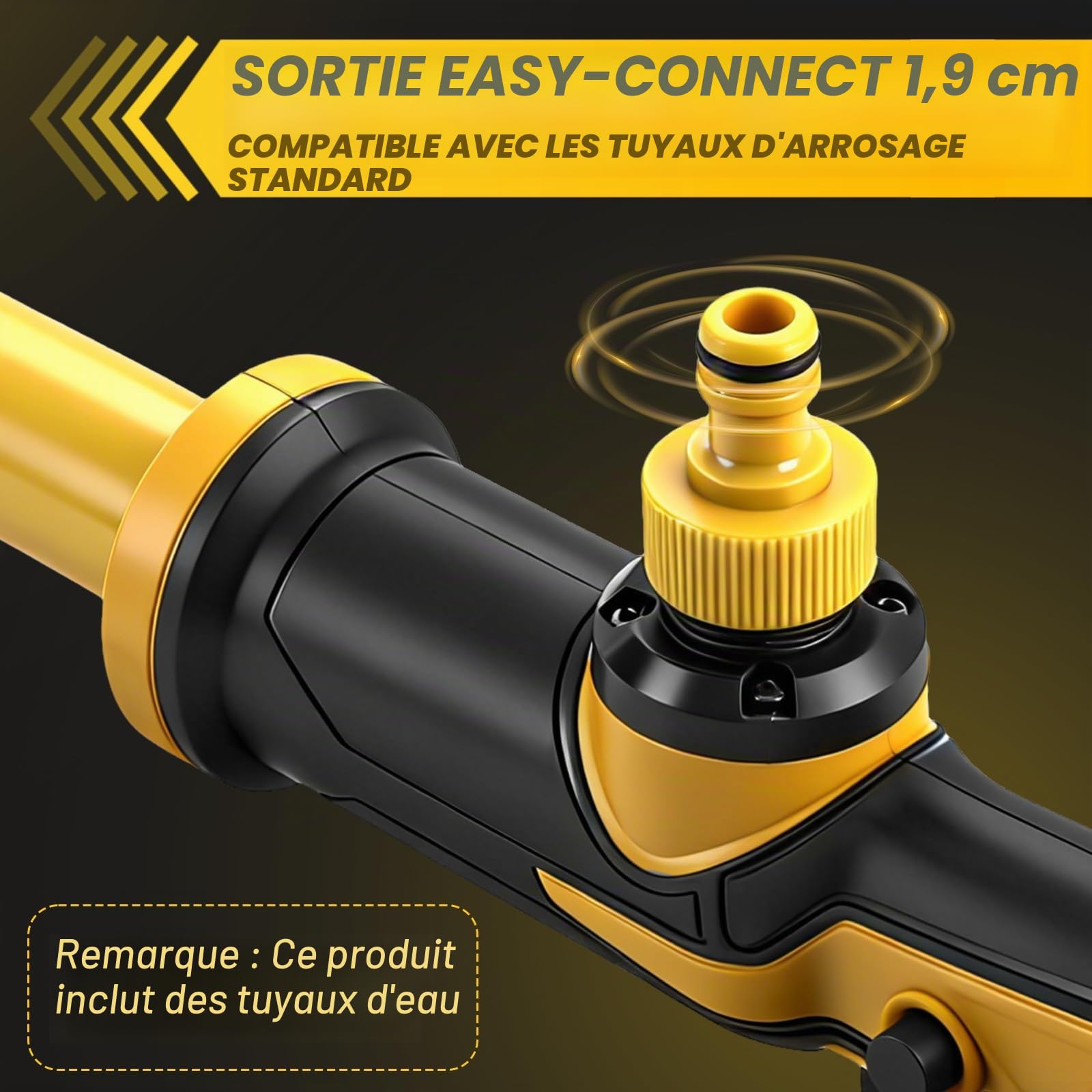 Pompe à eau sans fil compatible batterie Dewalt 20V, 1400 GPH, pompe de puisage portable sans balais avec raccord 3/4 pouce pour piscine, jardin et étang, sans batterie