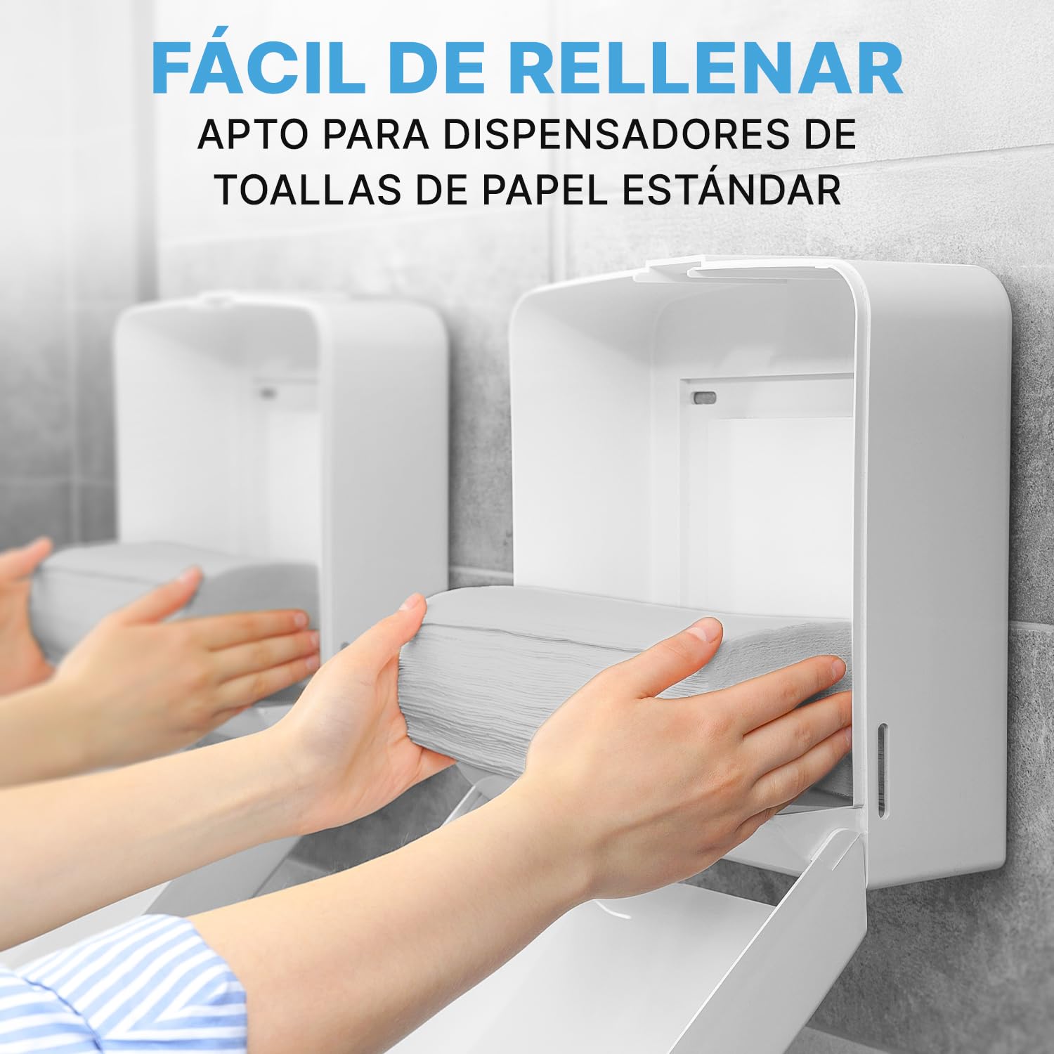 ARNOMED papel secamanos 10.000 uds, toallas secamanos de 1 capa con pliegue en V, 25x23cm de cocina, papel manos baño natural, 20x250, toallas para manos para dispensador