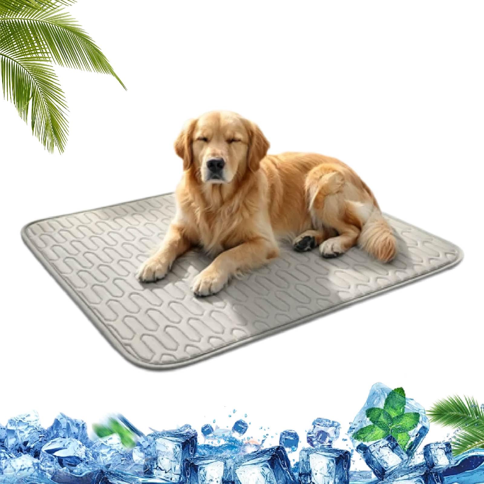UZIPZ Self-Cooling Dog Mat Large for Car and Garden (Grey, 60 * 45cm)