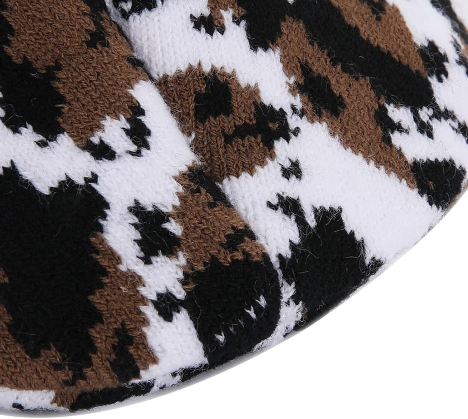 Cow Print Beanie Hats for Women Men Warm Knit Hat Animal Print Beanies Y2K Cap 2 Layers Winter Leopard Print Skull Cap - Image 6
