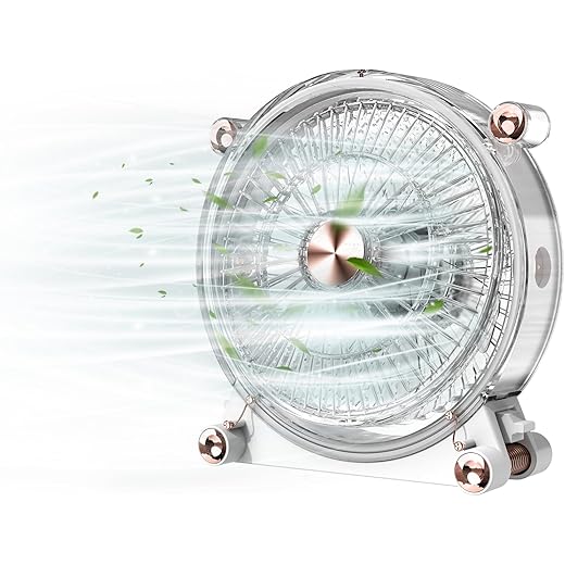 Amsdifio Table Fan Rechargeable 72 Inch High Speed USB Desk