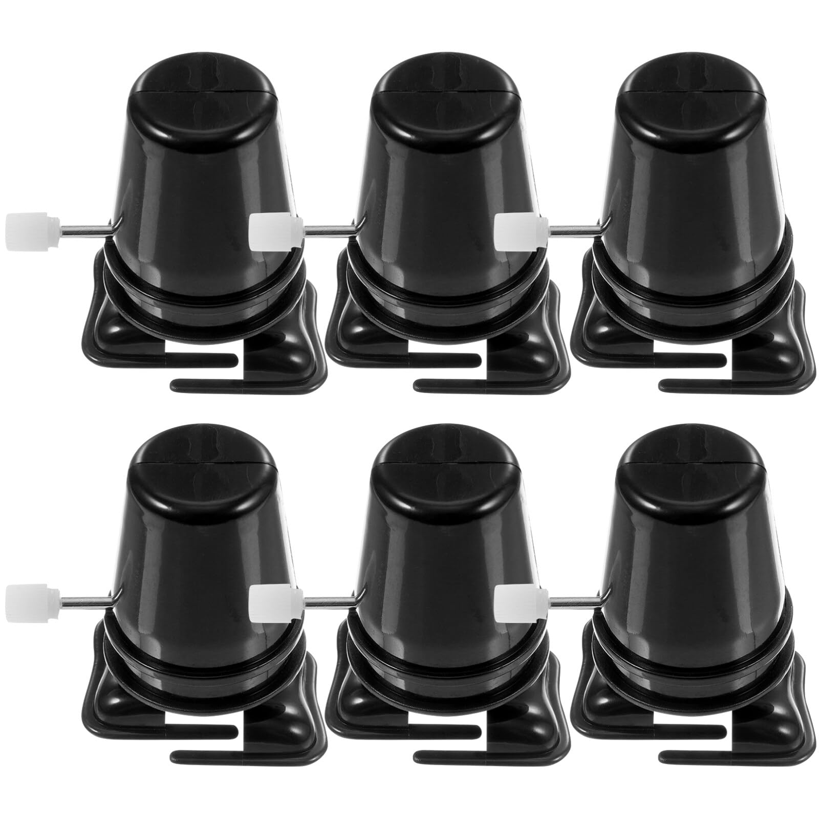 VICASKY 6Pcs Wind-up Walking Mechanism for Clay DIY Crafts Black Plastic Movement for Pearl Mud and Snow Mud 1.77 * 1.77 * 1.37inch
