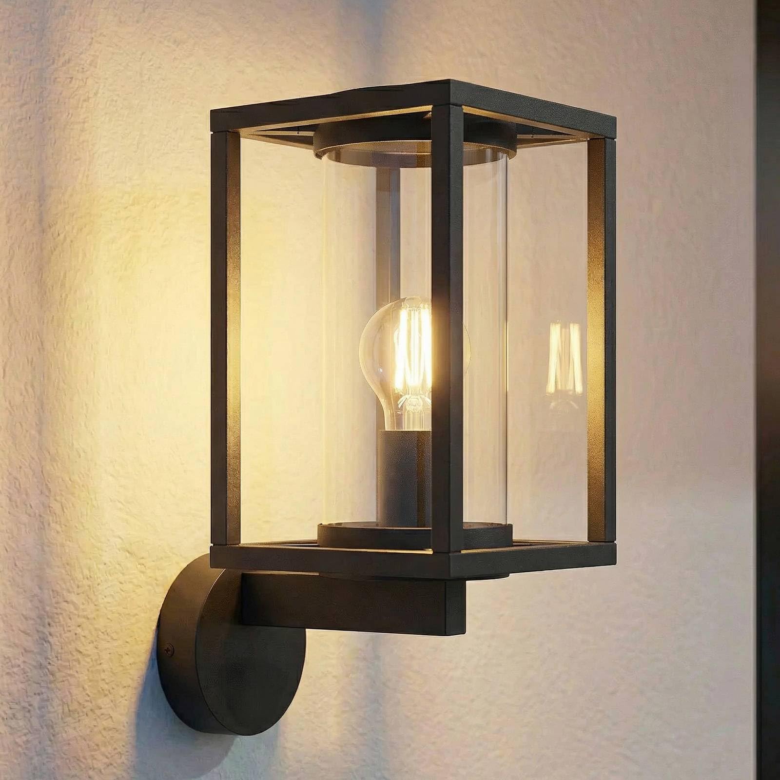 Lucande Wandlampe aussen, Aussenwandleuchte spritzwassergeschützt IP44 1x E27 max. 60W ohne Leuchtmittel Außenleuchte Wandleuchte außen