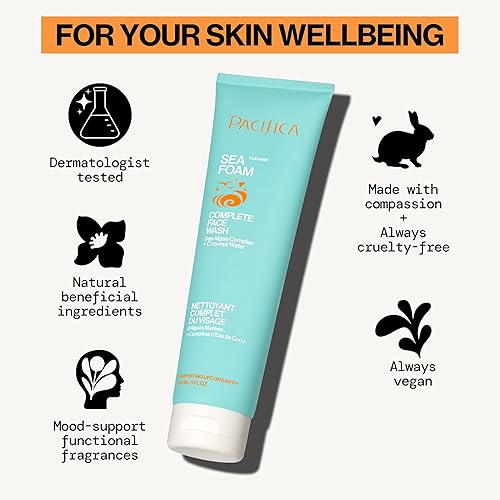 Vista 14 de Pacifica Lavado facial Sea Foam Mini tamaño de viaje, cuidado de la piel, limpiador espumoso suave diario, removedor de maquillaje, limpiador