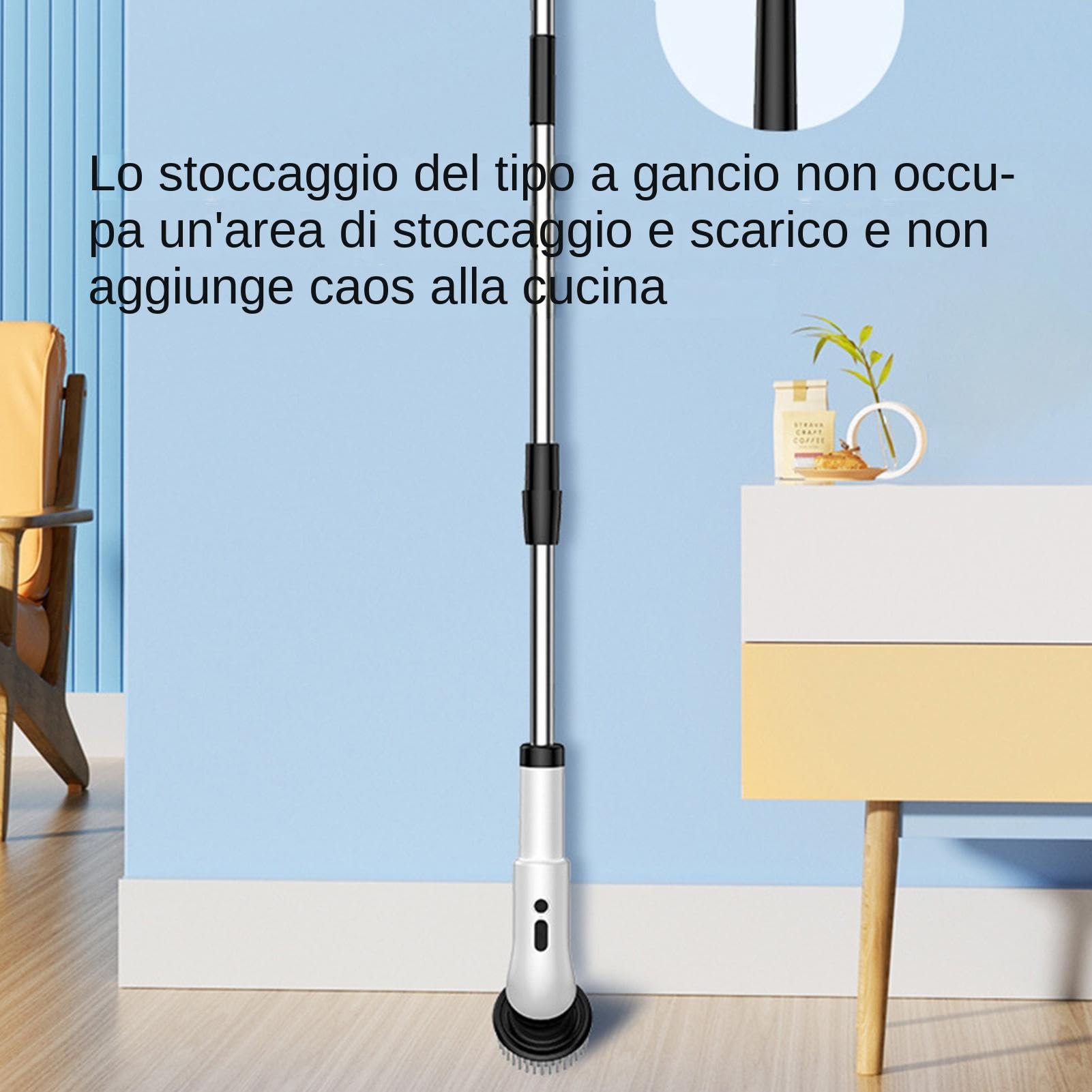 Cepillo eléctrico para limpieza de azulejos de bañera, cepillo eléctrico | giratorio con cabezales de limpieza reemplazables, cepillo eléctrico 10 en 1 para azulejos de bañera,