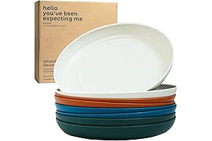 Nook Theory Deep Dinner Plates Set of 8 - Unbreakable Alternative for Plastic