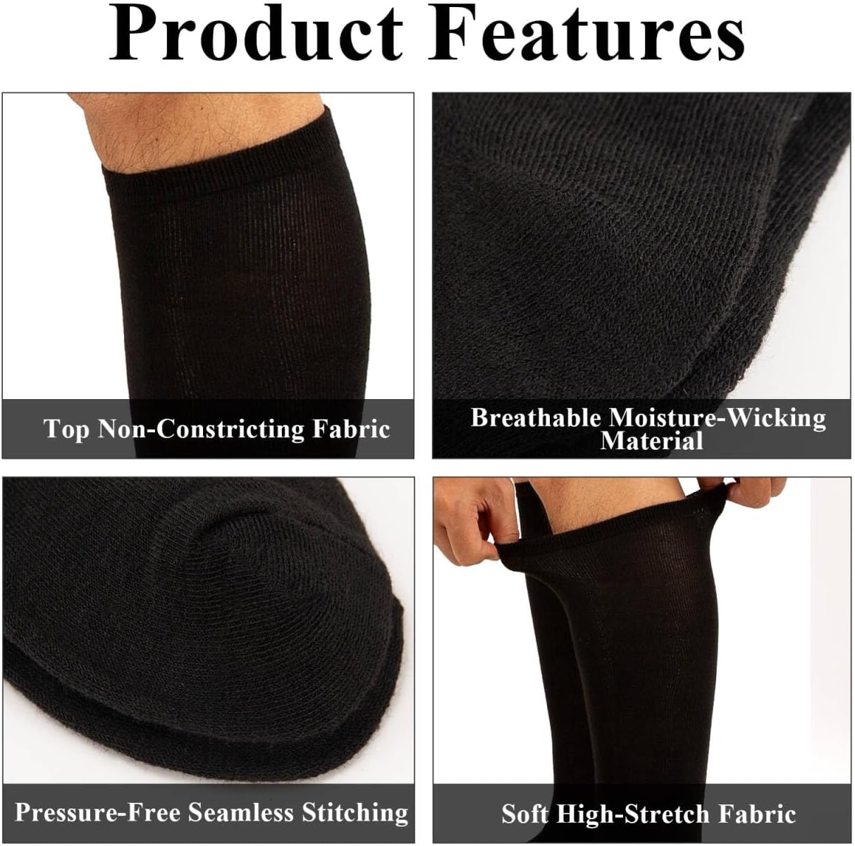 Seamless Walking Boot Sock Tall Tube AFO Socks Women and Men Liner Sock for Cam Walker Fracture Orthopedic Boot Cast - Image 2