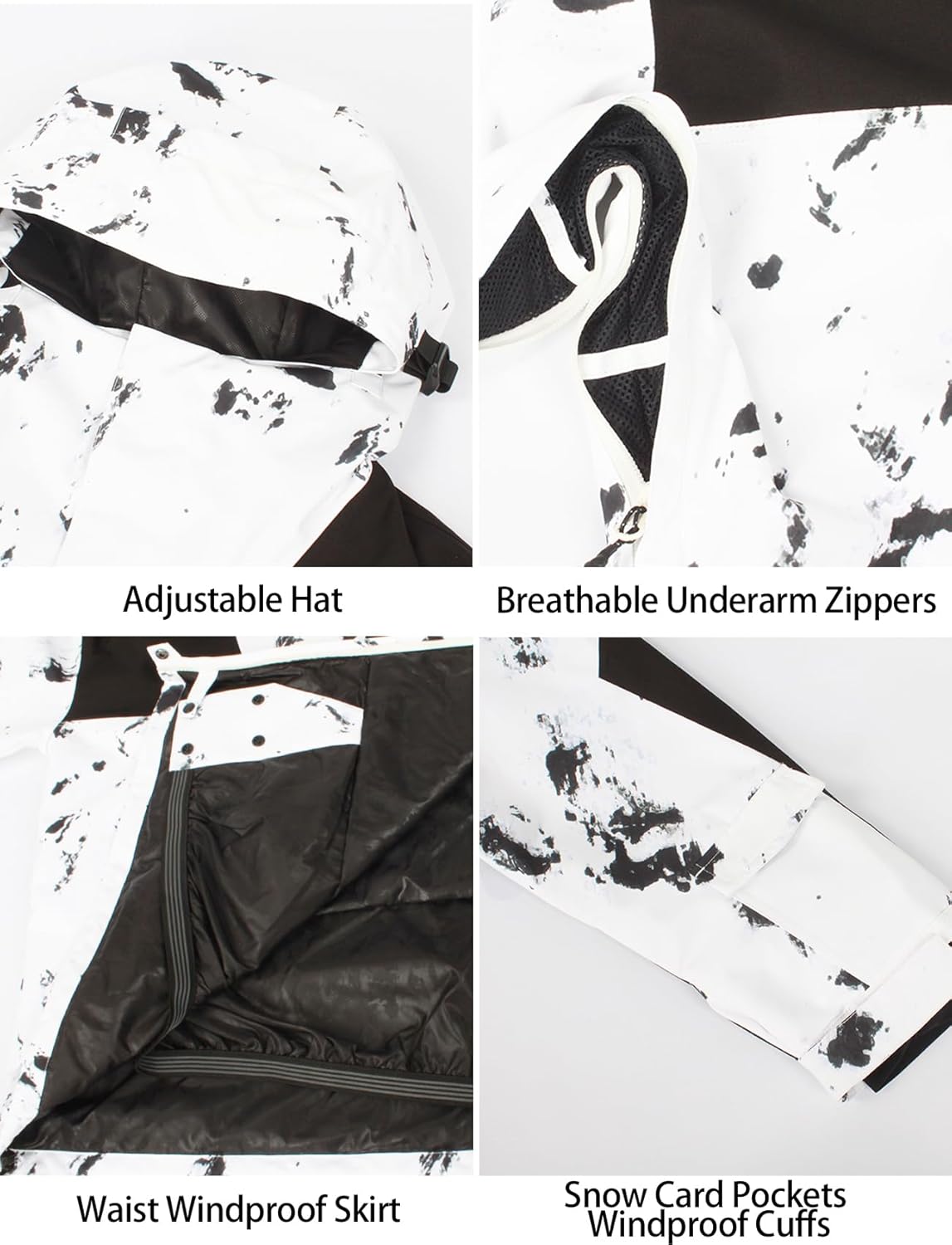 GSOU SNOW Men Ski Jacket Snowboard Snow Coat Warm Winter Waterproof Mountain Hooded - Image 5