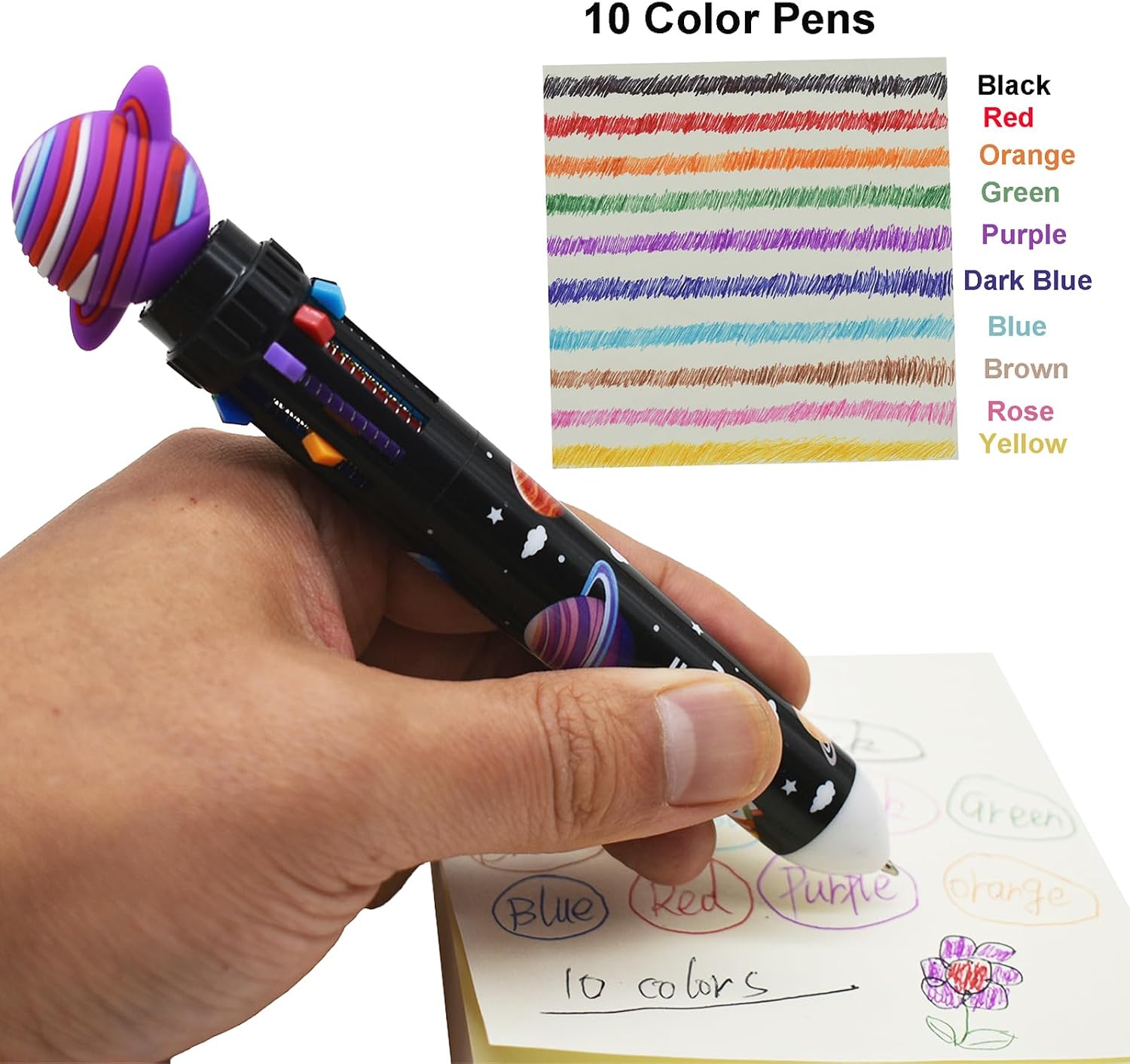 Maydahui 12 PCS Planet 10 in 1 Shuttle Pens Retractable image 5