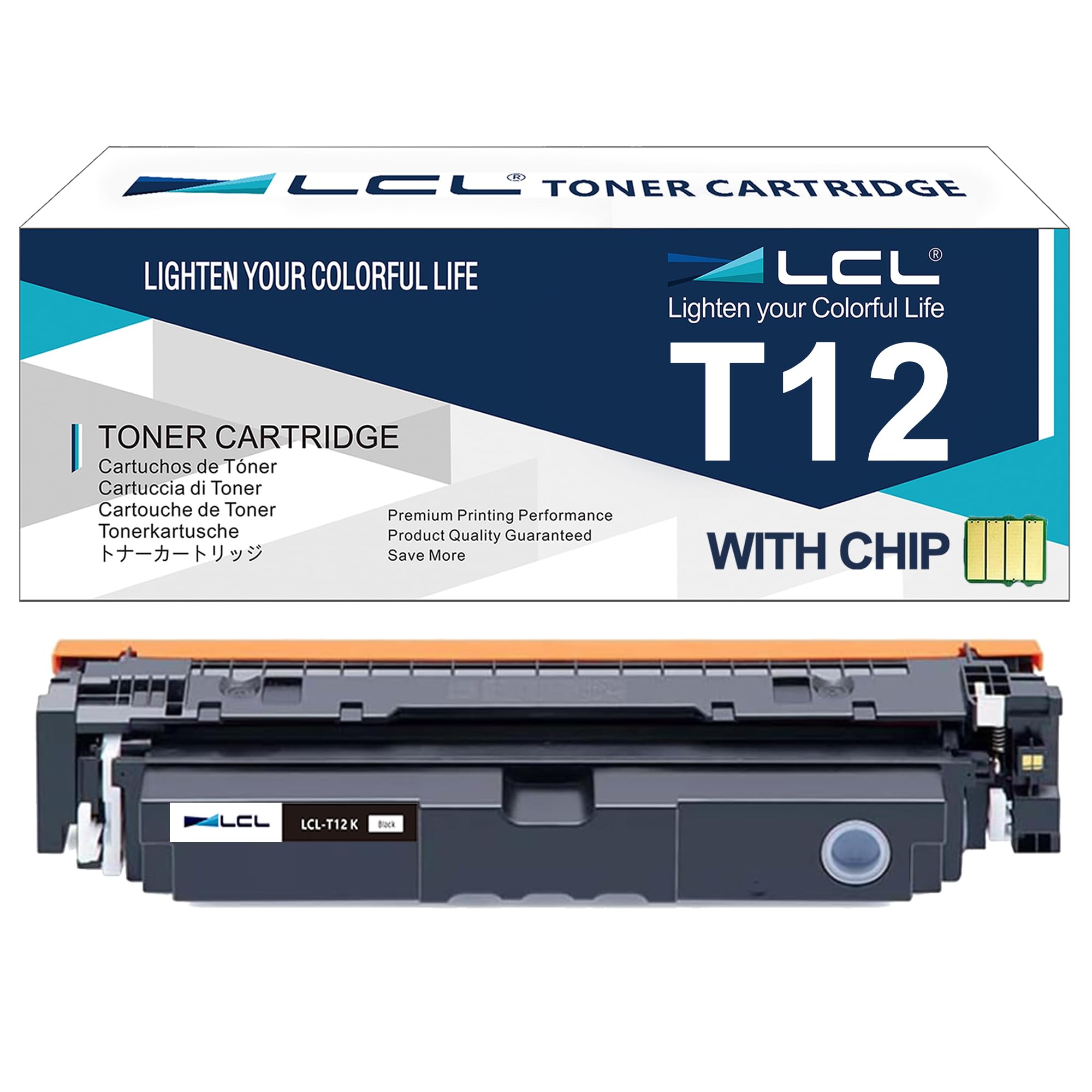 LCL T12 Nero Cartucce di Toner Compatibile per Canon T12 C1333i C1333iF C1333P Sostituzione per Canon i-SENSYS X C1333i C1333iF C1333P 1333C imageCLASS X LBP1333C MF1333C(1-Pack)