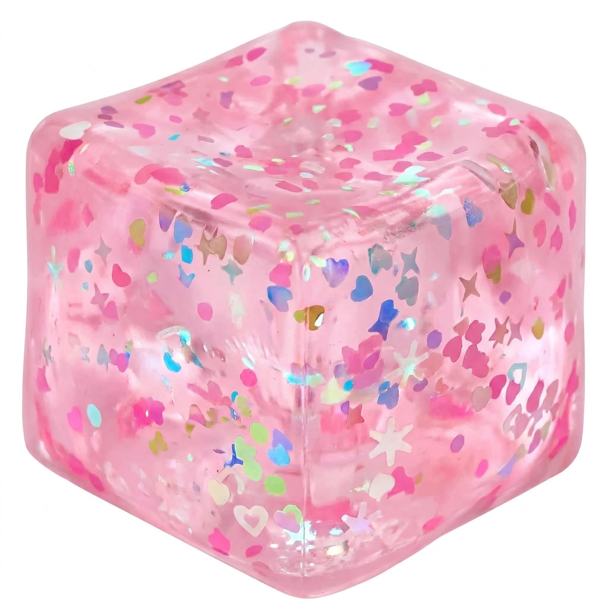 Ice Cube Squishy Toy Nice Cube Sensory Fidget Toys for Stress Relief Slow Rise Squishy Cube for Anxiety Cool Squishy Toys for Adults & Kids 1.98 Inch Cute Squishy Stress Gift