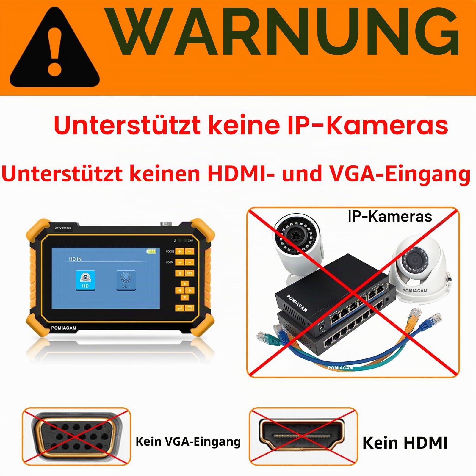 CCTV-Tester-Monitor HD-2900, 4,3-Zoll-TFT-LCD-Bildschirm, 4K, 8 MP, CVI, TVI, AHD, CVBS, analoges Video, Auto-HD-Koaxialkameratester, eingebauter 4000-mAh-Akku, DC12V-Ausgangsleistung