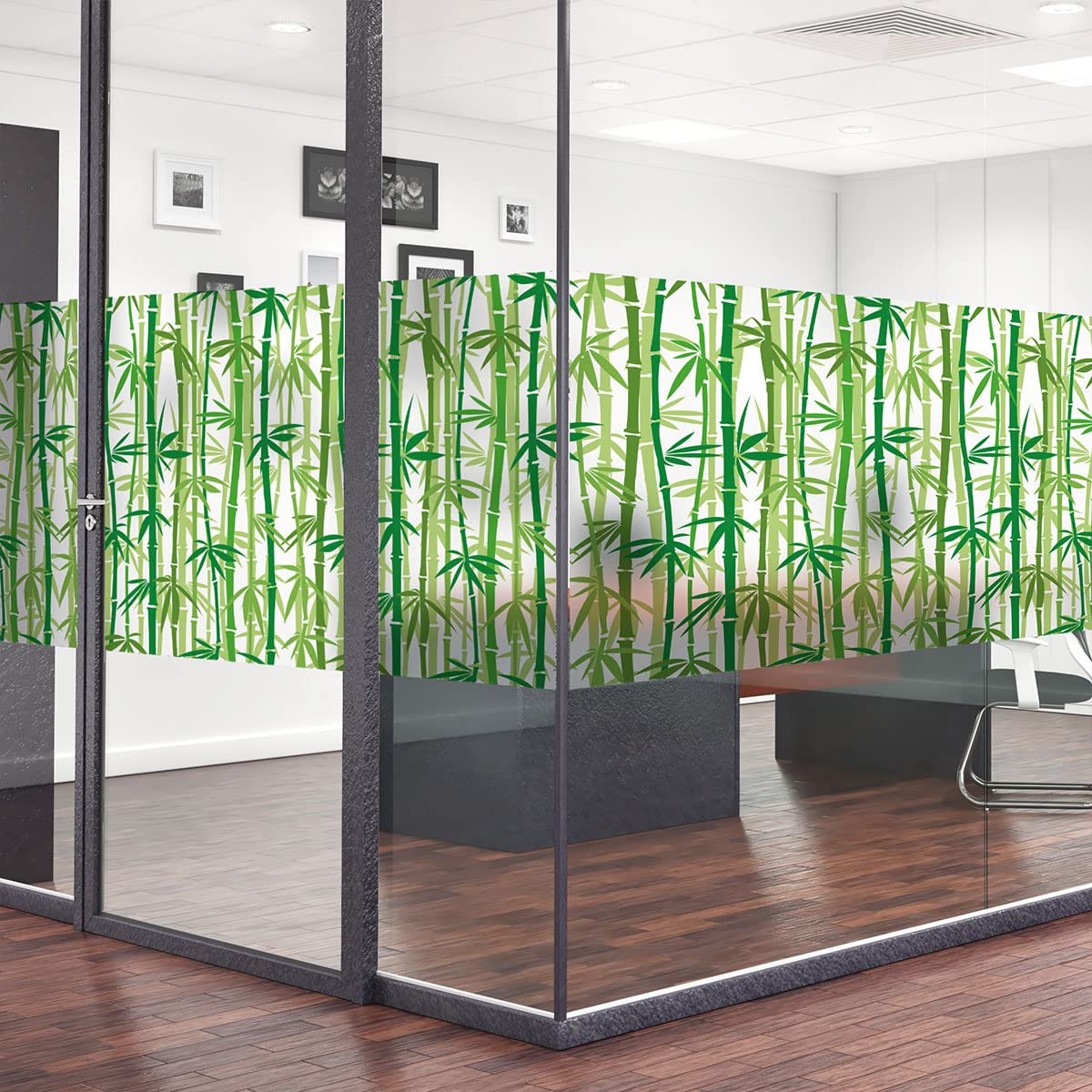 Selbstklebende Fensterfolie, blickdicht, Bambus, selbstklebend, Sichtschutz, für Fenster & Duschtüren, 40 x 200 cm