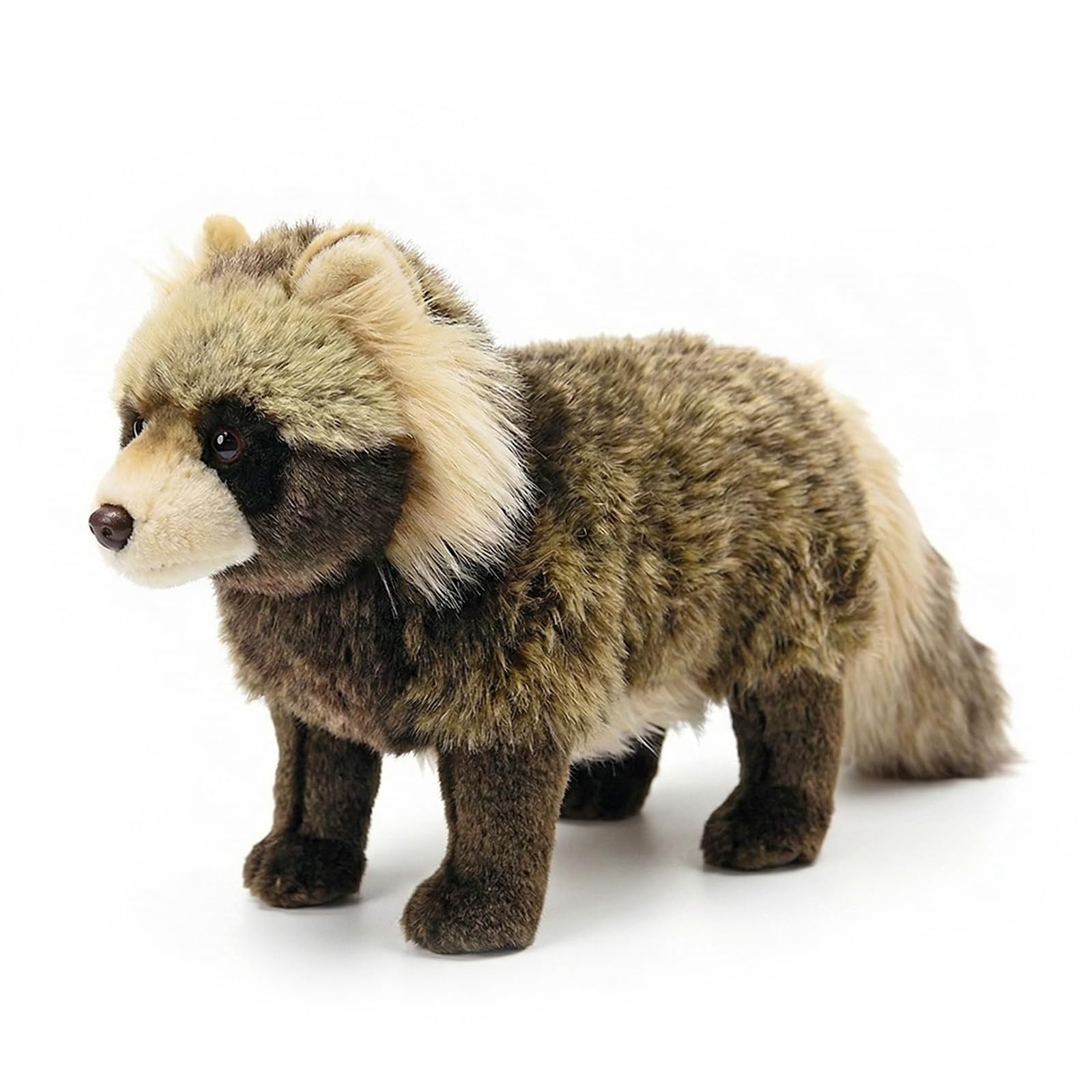 PuffPurrs Raccoon Dog Plush – Lifelike 12in Forest Animal Toy, Realistic Wildlife Plush Gift for Nature Lovers — image 1