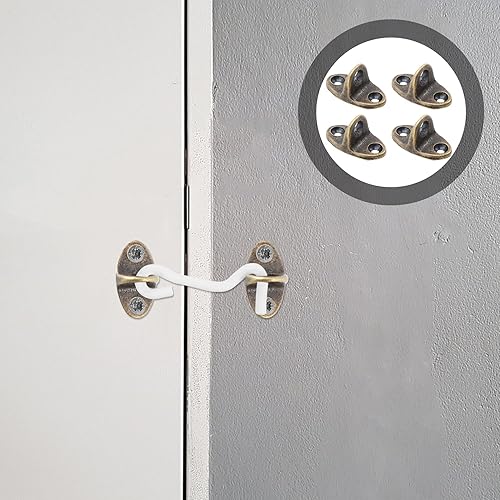 Miniatura 3 de Housoutil Almohadilla de gancho de techo Placa de ojo 12 piezas Suspensión Anillo de grapas de techo Gancho de grapas Gancho de gancho de techo