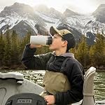 YETI Rambler 12 oz Bouteille de voyage en acier inoxydable, à vide avec bouchon de navette étanche, noir