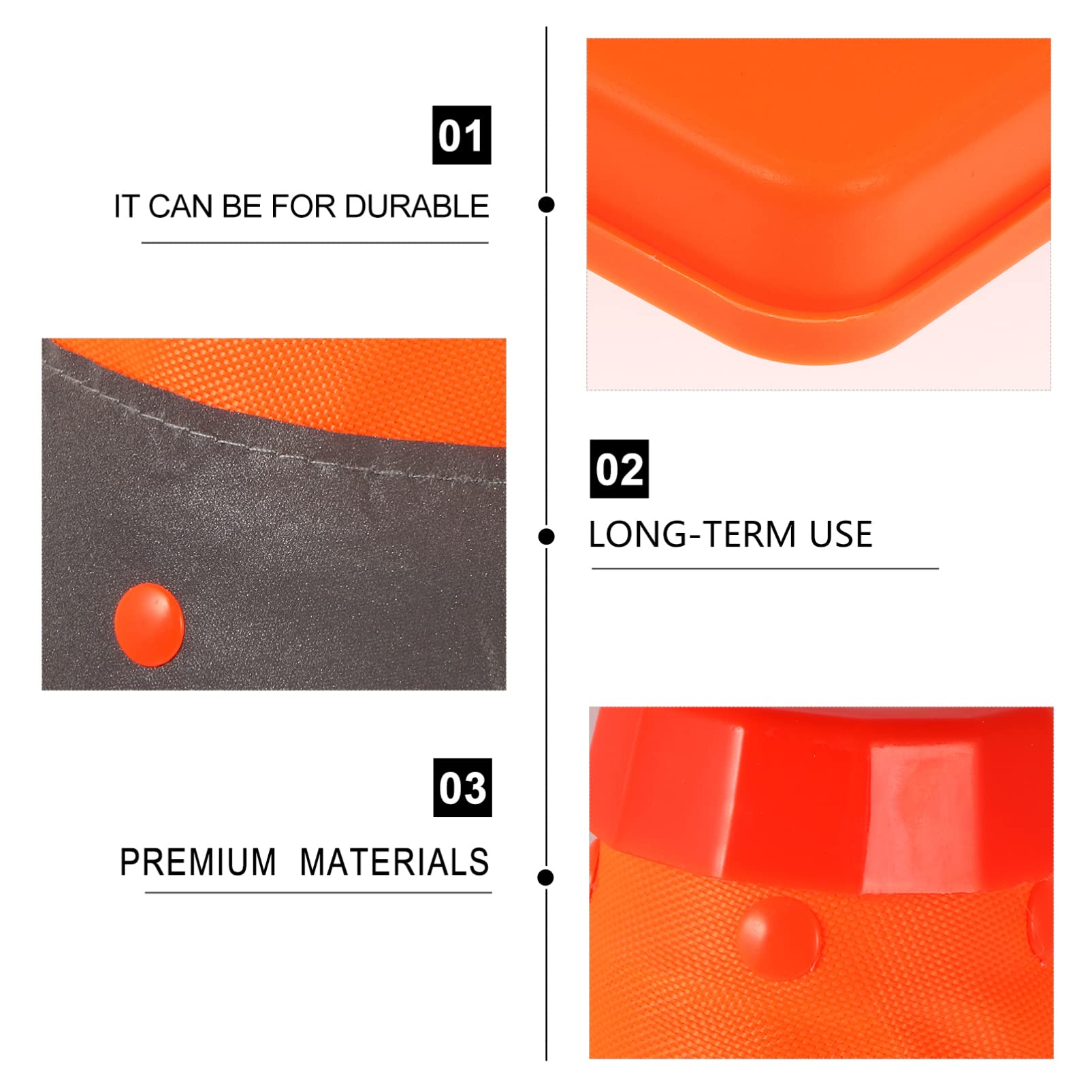 KICHOUSE 2pcs Road Cone Reflective Safety Cone Road Safety Cones Parking Cones Reflective Traffic Cone Traffic Safety Cone Parking Cone Orange Construction Cone Pp