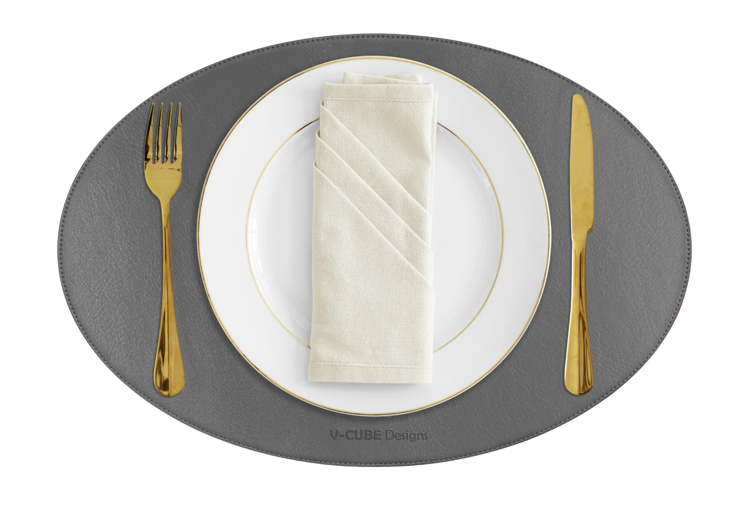 Vegan Leather Placemats - Set of 6 -13 Vegan Leather Placemats - Set of 6 -13