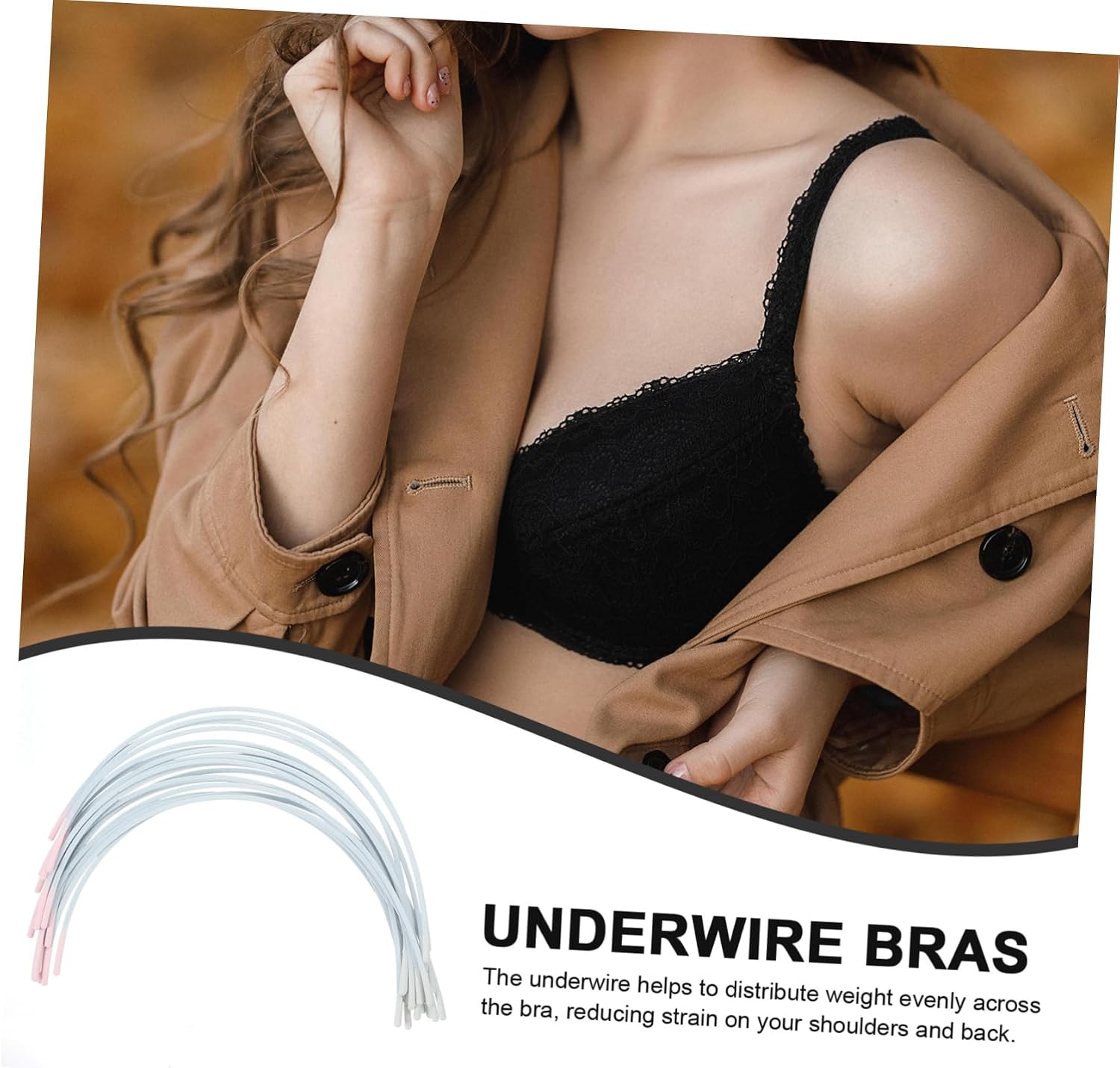 DECORNIJIA 10 Pairs Underwire Replacement for Bras Durable Underwires for Women Extend Life with Easy Sewing Resistant Wire Accessory for DIY Repair