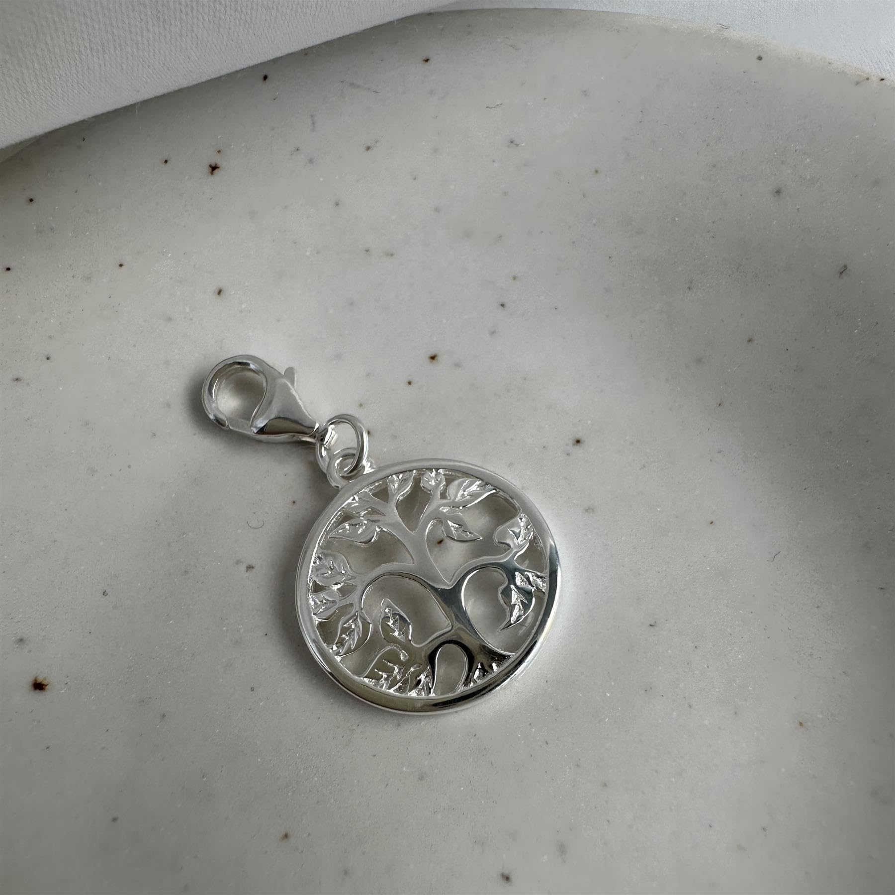 Charm Arbre en Argent 925/1000 Attache Mousqueton