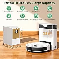 Vista 6 de Paquete de 16 bolsas de polvo M2 Plus compatibles con Lefant M2 Pro M2S Pro M2 Plus Robot Bolsas de vacío 2.6L de gran capacidad Bolsas resistentes
