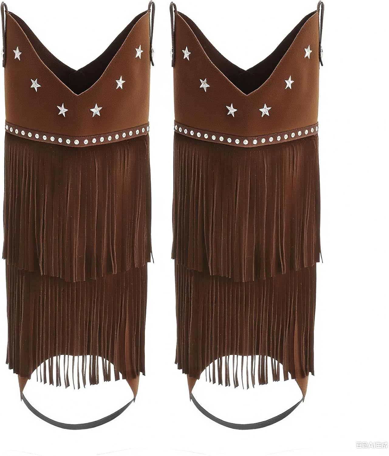 Cowgirl Boot Covers with Fringe Women Rodeo Costume Accessory