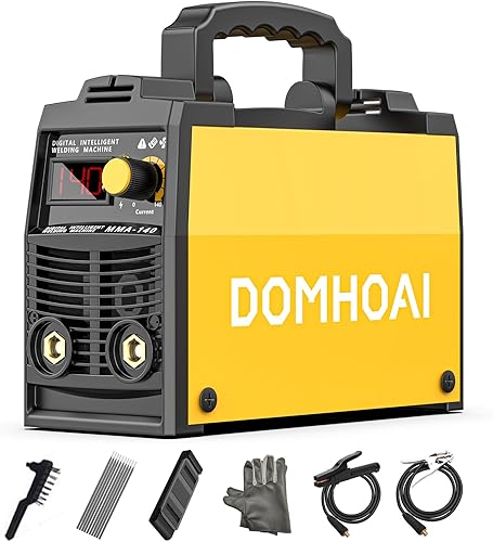 Miniatura 9 de Mini soldador de palo, máquina de soldadura TIG ARC/Lift de 135 amperios con control sinérgico, inversor IGBT pantalla digital 110 V máquina