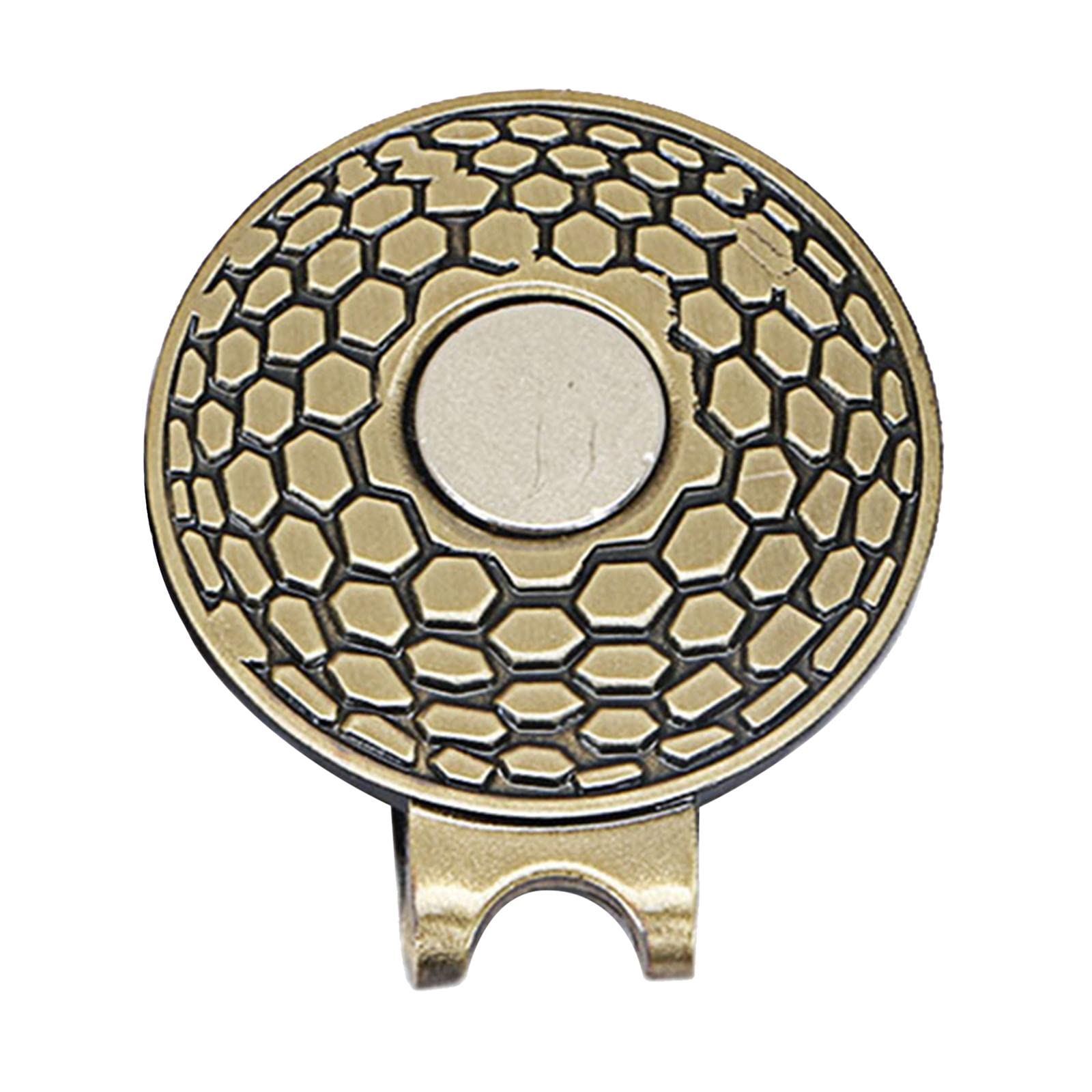Loom Tree Zinc Alloy Golf Ball Marker Hat Clip Putt Putting Club Giveaways Golfer Gift Grid Gold