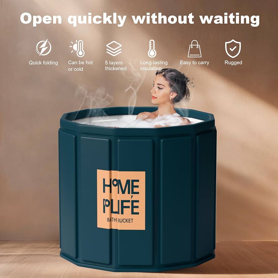 匿名配送　COREFIT Bath Combo Portable Bath Tub for Adults - Large 88 Gal Foldable Soaking