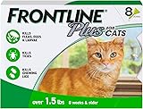 FRONTLINE Plus Flea and Tick Treatment for Cats Over 1.5 lbs. 8 Treatments 8 Count