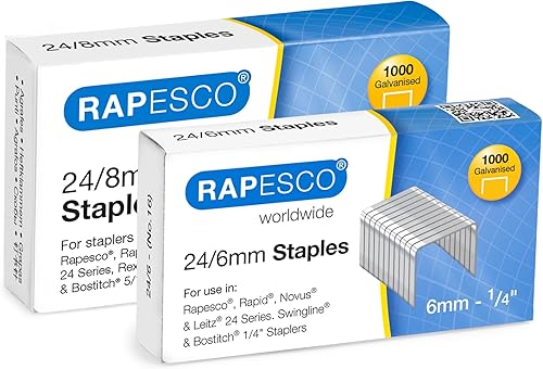 Miniatura 3 de Rapesco Less Effort - Engrapadora de 50 hojas con dos cajas de grapas, color blanco