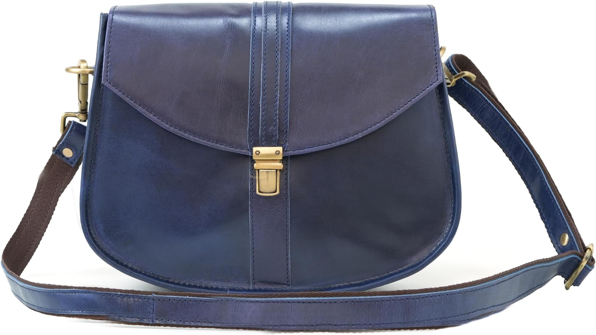 Handmade WorldPremium Leather Crossbody Satchel Bag For Women Handbag Travel Purse and Sling Saddle Bag