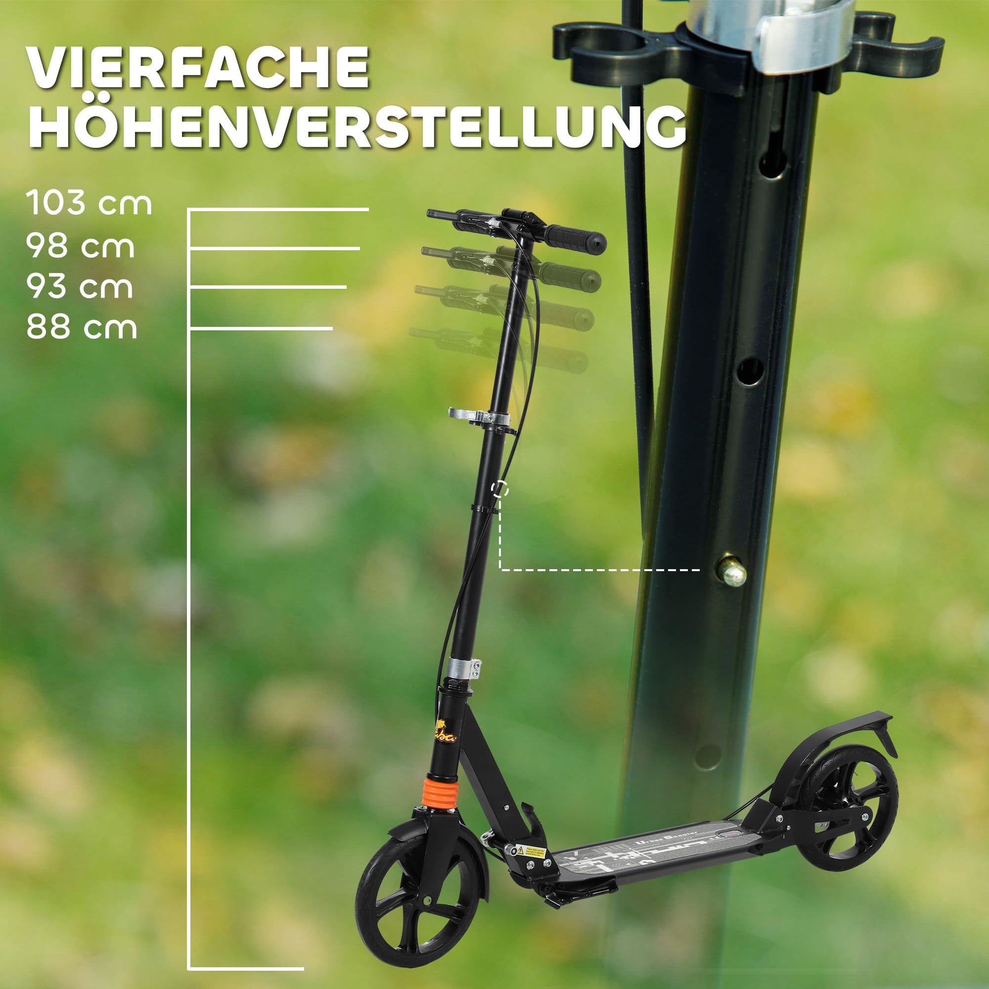 AIYAPLAY Roller Kinder 6-12 Jahre mit Bremse Klappbar