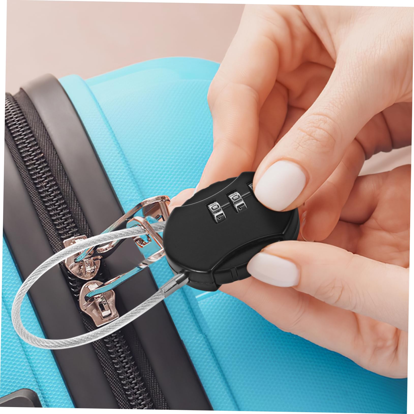 5 Set Serratura A Fune in Acciaio Bagaglio Lucchetto Per Valigia Per I Bagagli Numero Lucchetto Da Viaggio Blocchi Di Viaggio Valigie Blocco Bagagli Lega Di Zinco 10 Pezzi * 5