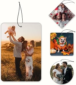 Custom Air Freshener for Car Custom Car Air Fresheners with Photos, Double-sided Print Personalized Air Freshener for Car, Family, Gifts