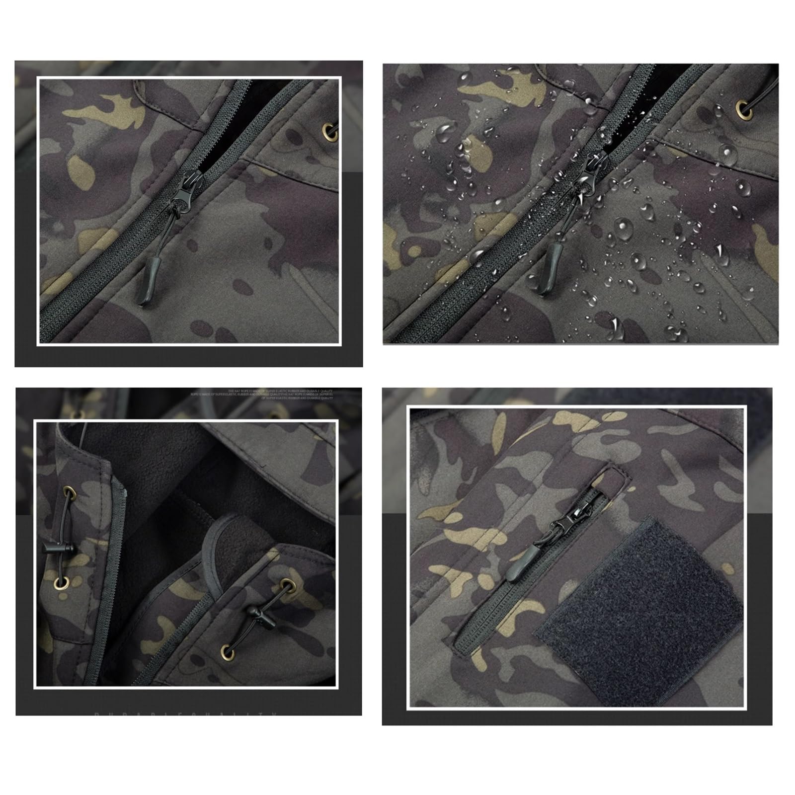 CLSQLXYJZC Completo Giacca E Pantaloni Da Uomo, Set Da 2 Pezzi Di Tuta Da Sci Con Cappuccio Mimetica Antivento Calda E Resistente All'usura, Tute Da Neve Per Sport All'aria Aperta Con Fascia